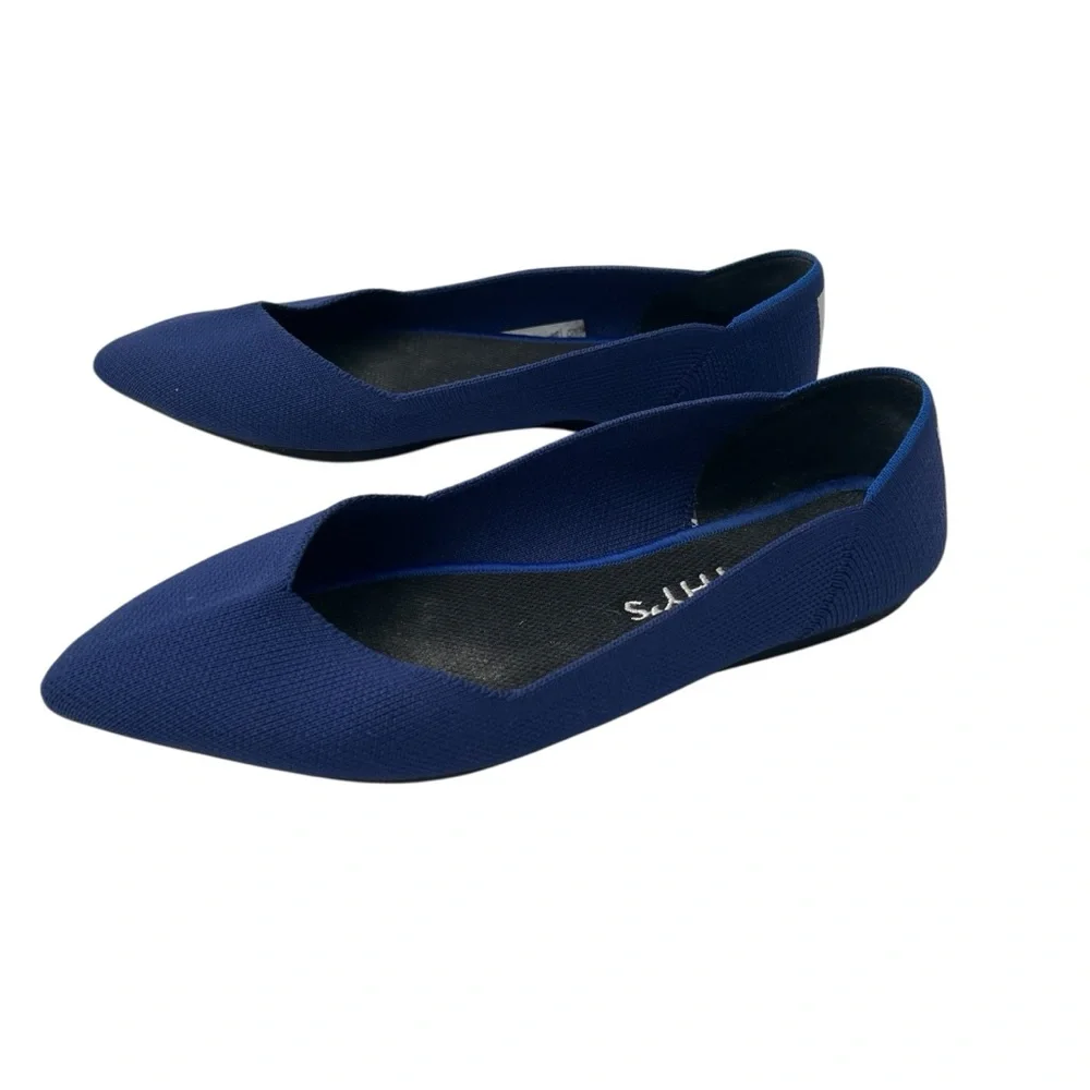 Rothy's Deep Blue Pointed Flats - Picture 1 of 9